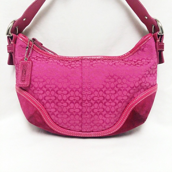 Coach Handbags - Coach Hot Pink Mini Hobo Bag